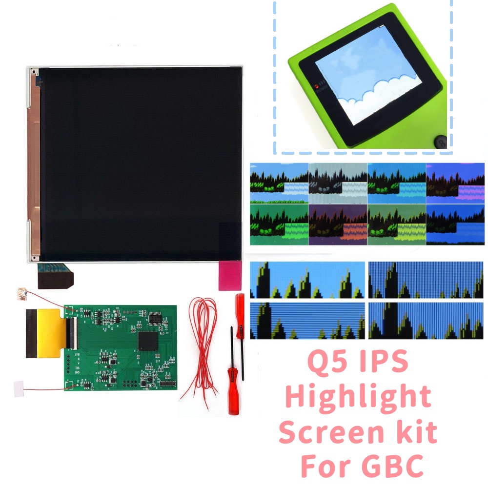 Lcd Screen Arcade - HISPEEDIDO Für GBC 3.1' Q5 IPS