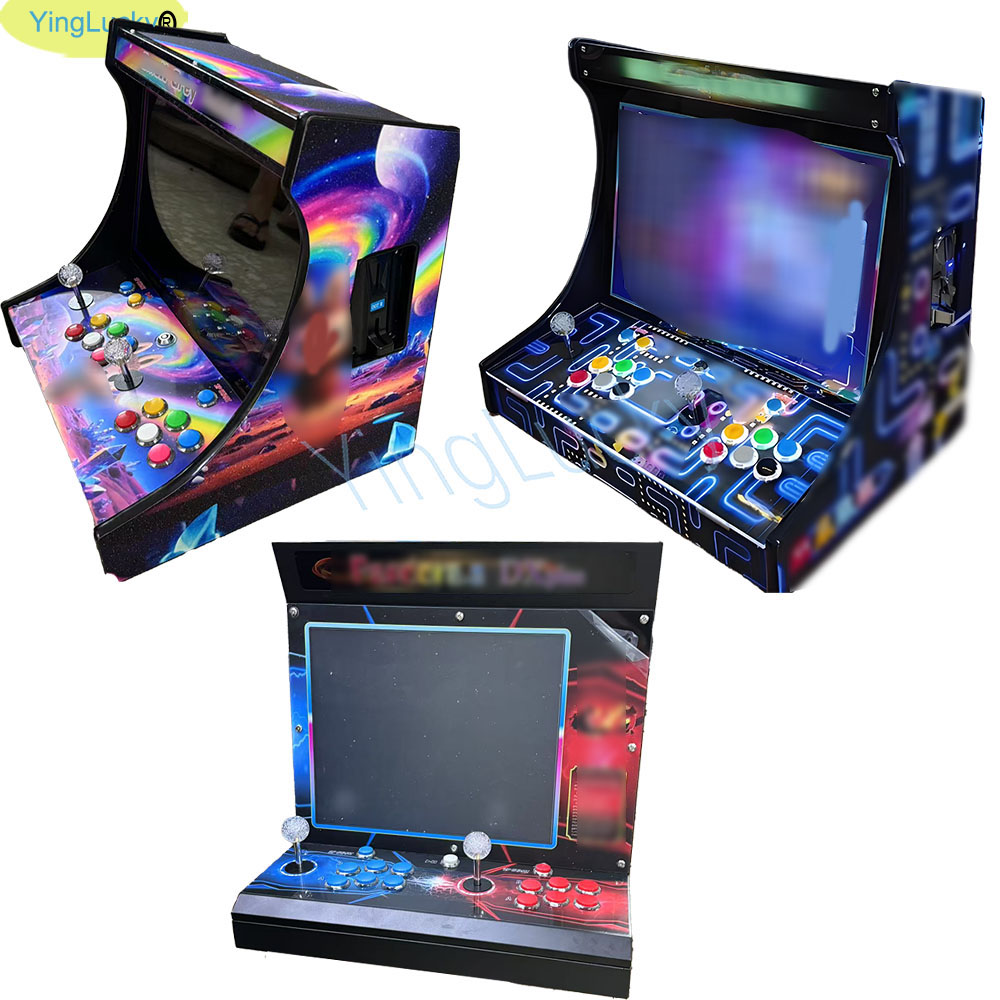Gun Shooting Arcade - 2-Spieler-Arcade-Videospielkonsole mit 22/19/17 Zoll LCD-Bartop-Display, ausgestattet