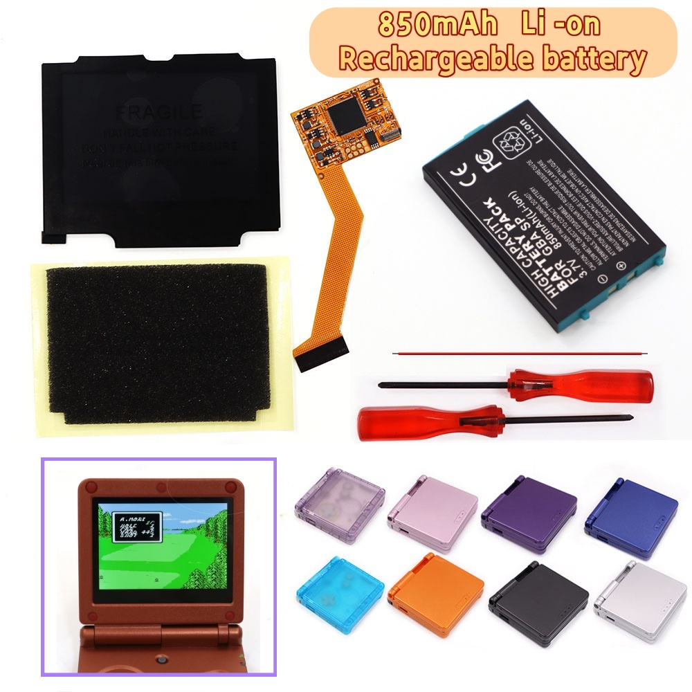 Lcd Screen Arcade - Für GBA SP 3,7V Akku-Pack V2