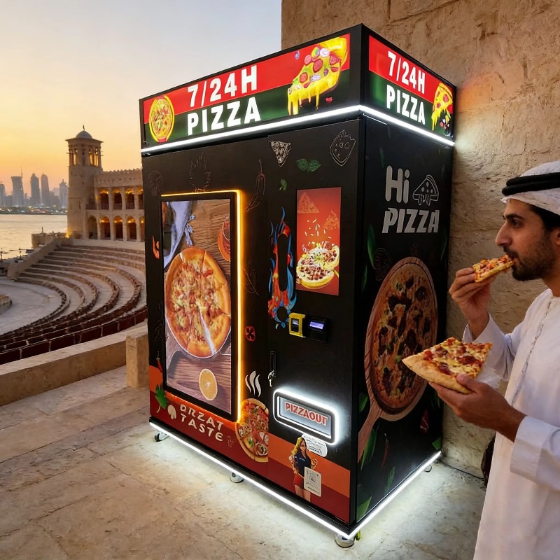 Vending Machine Qr Code - Maßgefertigter Pizza-Verkaufsautomat Unterstützt QR-Code- und Token-Zahlung,